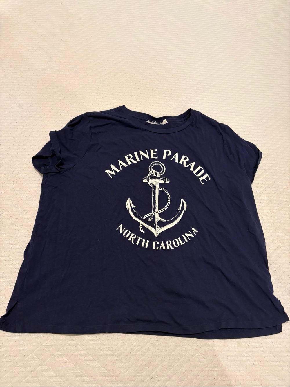 H&M Blue Marine Parade T Shirt Size XL